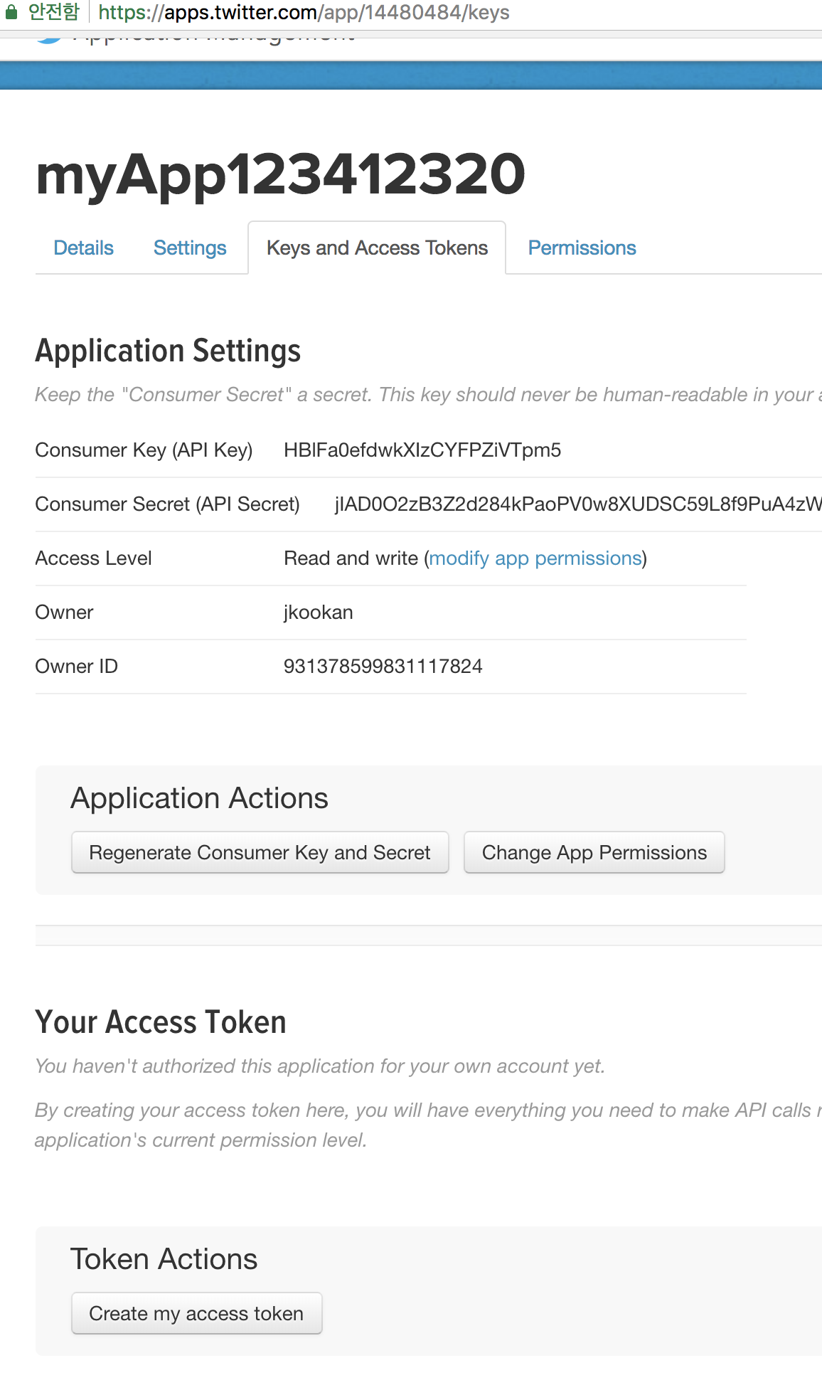 Create my access token